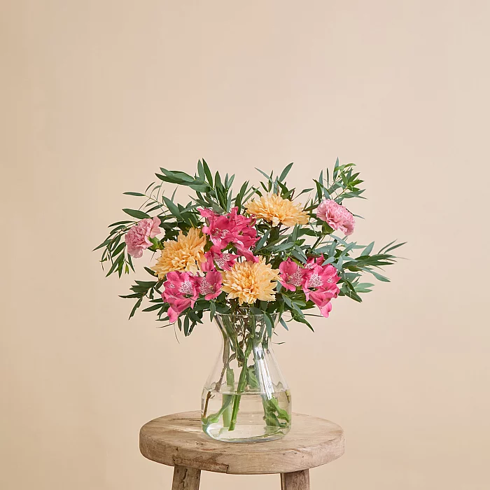 Thank You Flower bouquet with chrysanthemums and carnations